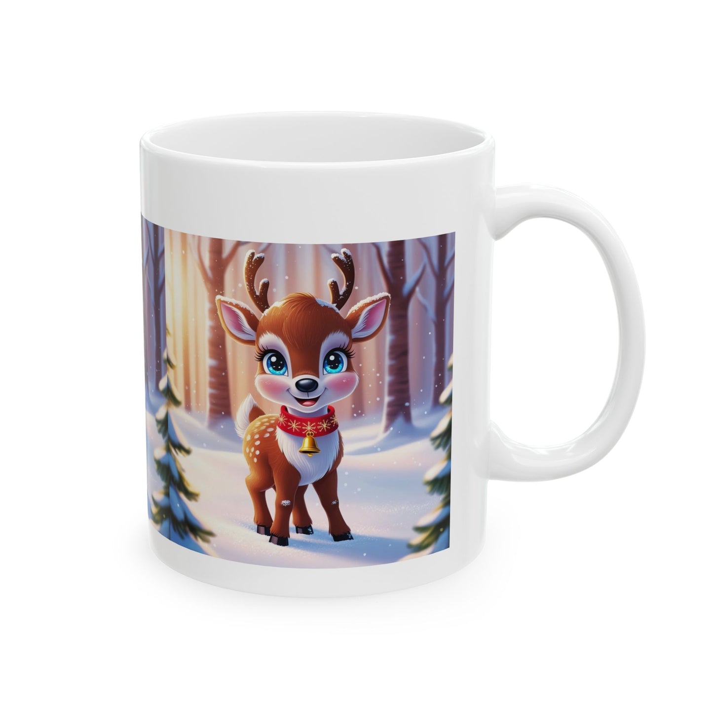 Reindeer Ceramic Mug, (11oz, 15oz)