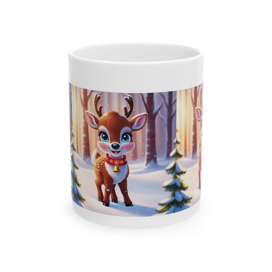 Reindeer Ceramic Mug, (11oz, 15oz)