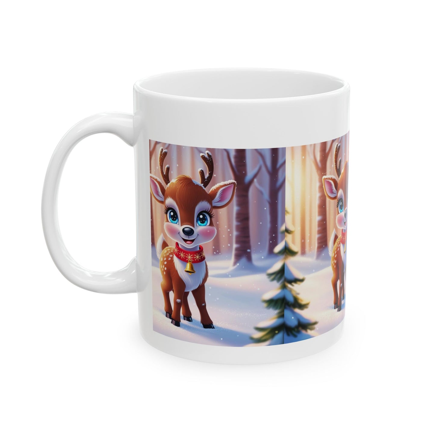 Reindeer Ceramic Mug, (11oz, 15oz)